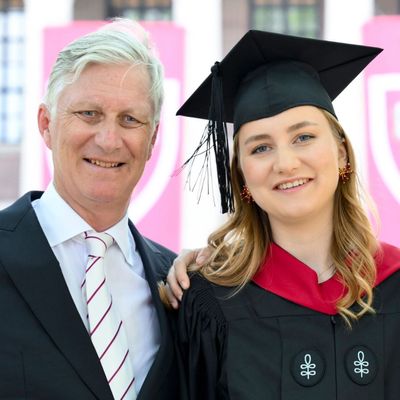 The Future Queen of Belgium Makes Her Mom's Lady Dior Bag the Star of Her Harvard Graduation Outfit