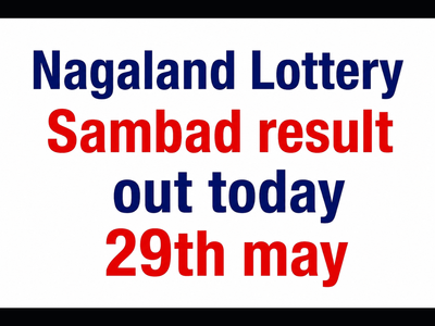 Nagaland Lottery Result Friday (29-05-2026): Check if you won the Rs 1 crore jackpot. Full prize winning number list released