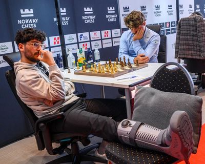 Injured Alireza Firouzja plays through pain to shock world No 1 Magnus Carlsen in Oslo