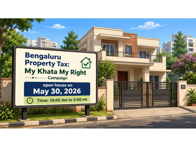 Bengaluru property tax: e-Khata open house to be held on May 30, 2026 at these areas under Bhoo Guarantee scheme