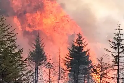 Firefighters tackle wildfire at UK beauty spot after ‘very high’ blaze risk warning