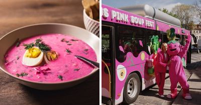 Iconic Pink Soup Inspires Capital Of Lithuania To Start A Tradition Of Coloring The City In Pink