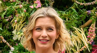 Rachel Riley makes a case for mint green occasionwear in Nadine Merabi mini dress and silver slingback pumps