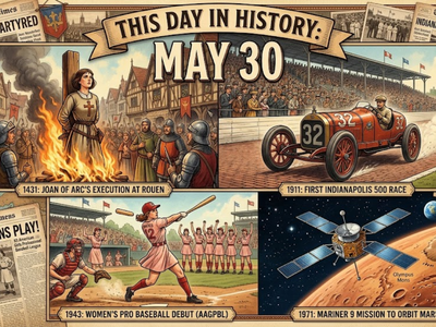 This day in history, May 30: From Joan of Arc's execution to the first Indy 500, women's pro baseball league debut and Mariner 9's launch to Mars