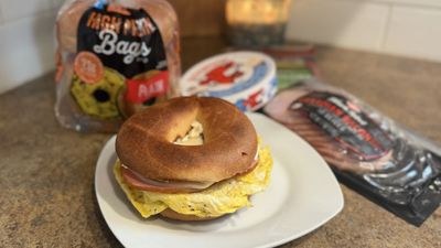 This protein-packed bagel sandwich is my go-to breakfast when I have a workout planned