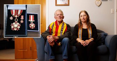 Who stole the precious medal from the study of a cancer survivor's Holder home?