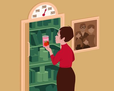 Pantries can be time machines. An expired tin of lychees moved house with us – twice