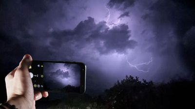 I shot these lightning storm photos on my iPhone 13 Mini –proving that the best camera really is the one you have with you
