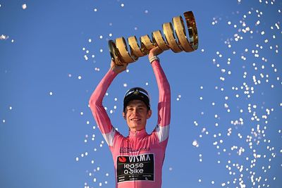 'I'm lost for words': Jonas Vingegaard becomes the eighth-ever male rider to win all three Grand Tours