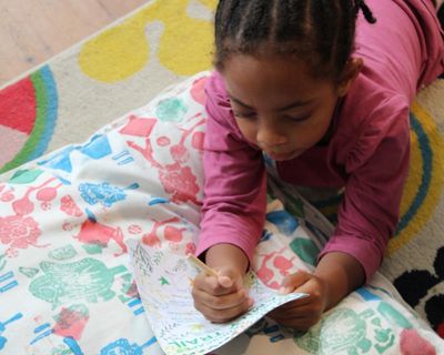 My latest masterpiece – a house for toy farm animals! What my son learned from a day making art at home
