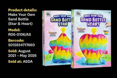 Two more children’s sand kits pulled from shelves over asbestos content