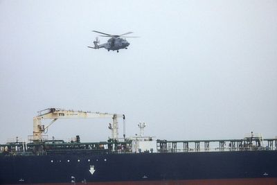 Macron says French Navy, backed by the UK, intercepted a sanctioned tanker from Russia
