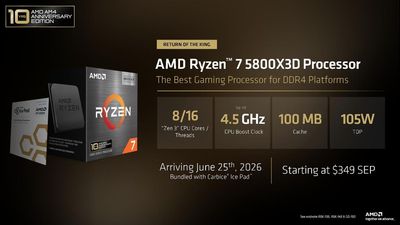 AMD brings back Ryzen 7 5800X3D, launches Ryzen 7 7700X3D to combat rising component prices — eight-core X3D CPUs arrive under $350 for AM4 or AM5, DDR4 or DDR5