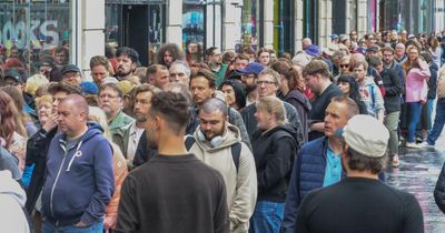 Hundreds of fans line up outside Glasgow record shop to meet movie star