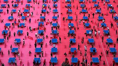 Watch: 7,000 players compete at giant table tennis festival in Moscow