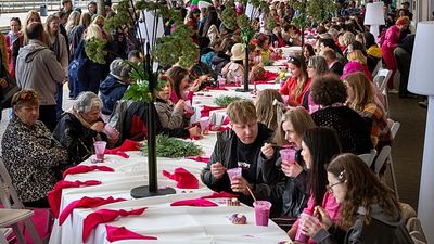 Lithuania turns pink for giant cold soup festival