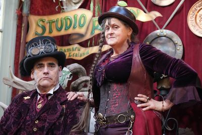 Photos show airship captains and Victorian inventors flocking to a New Zealand steampunk festival
