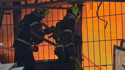 Kyiv residents shelter underground during Russian attack