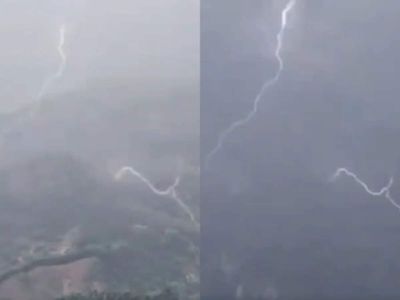 User shares stunning video of divine lightening strikes on Madikeri mountains also called 'Scotland of India': Watch