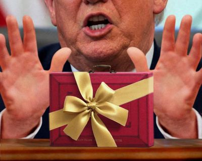 A red box for Donald Trump, and eight weeks to make it. Now I really am outraged by the Mandy files