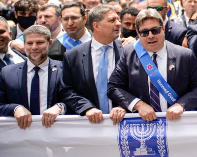 Democrats who marched in New York’s Israel Day parade decry attendance of far-right minister Smotrich