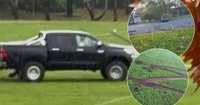 Watch: new video reveals hoons' heartless damage to Canberra sportsgrounds