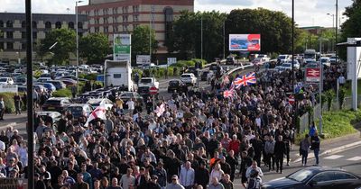 Police and protesters clash close to where Henry Nowak was murdered
