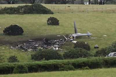 Royal Navy helicopter crashes into Devon field