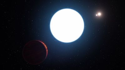This star system creates a rare triple eclipse. Here's what that would look like