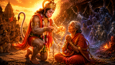 How Hanuman Freed Himself From His Mother's Debt