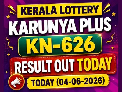 Kerala Lottery Karunya Plus KN-626 result out today (04-06-2026); check Rs 1 crore prize winning number and full list here