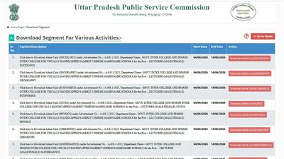 UPPSC GIC Lecturer Admit Card 2026 released: Check direct link, how to download hall ticket