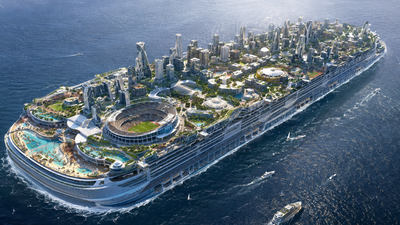 A floating city: Inside $16 billion megaship that could house 80,000 people, complete with schools, restaurants and a 15,000-seat stadium