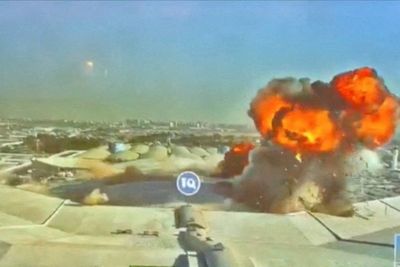Footage shows moment Iranian drone struck Kuwait Airport