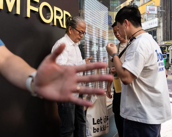 Hong Kong artist who tried to mark Tiananmen massacre with red thread intercepted by police