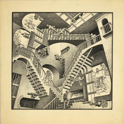 MC Escher review – hallucinatory insights from the master of the mind-bending staircase