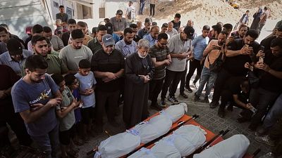 Gaza: Families mourn victims after overnight Israeli strikes that killed at least nine