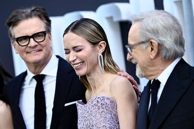 Emily Blunt and Colin Firth join Steven Spielberg at London premiere of new movie Disclosure Day