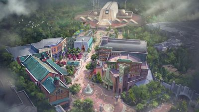 I went behind the construction walls at Disney World's future Monsters, Inc. land, and Monstropolis is already taking shape