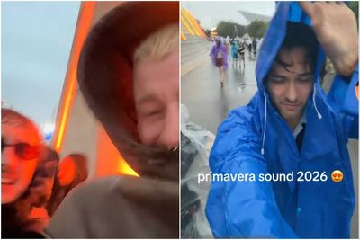 Primavera fans share chaotic scenes as thunderstorm hits Barcelona festival
