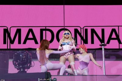 Madonna gives preview of new album in surprise Times Square pride concert