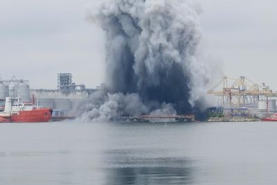 A maritime drone explodes at a Romanian Black Sea port, no one hurt