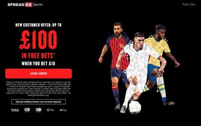 Spreadex World Cup 2026 offer: Bet £10, get up to £100 in free bets