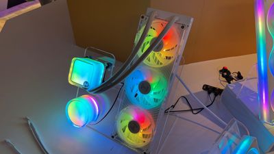 Hyte's new prototype AIO cooler looks to pack funky RGB and transparent shrouds into an affordable package