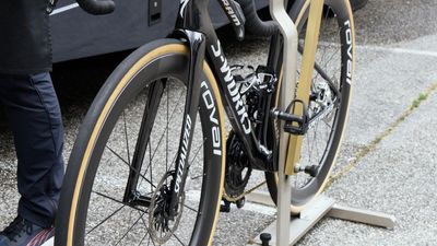 Is Remco Evenepoel back racing earlier than planned? Name sticker on unreleased Specialized at the Tour Auvergne-Rhône-Alpes suggests he might be