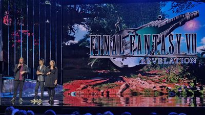 Final Fantasy 7 Revelation let's you jump out of an airship Fortnite style