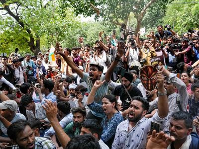 Thousands rally at Jantar Mantar as CJP escalates exam accountability campaign
