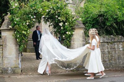 Cheers as King and Queen attend wedding of Princess Royal’s son Peter Phillips