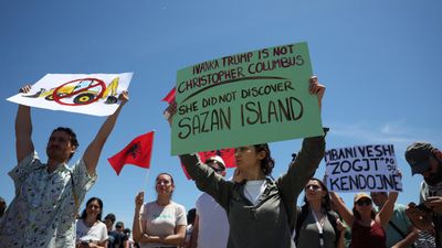 Albanians protest Trump-linked resort development planned for nature reserve