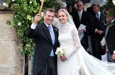 Peter Phillips and Harriet Sperling honoured Queen Elizabeth with floral tributes